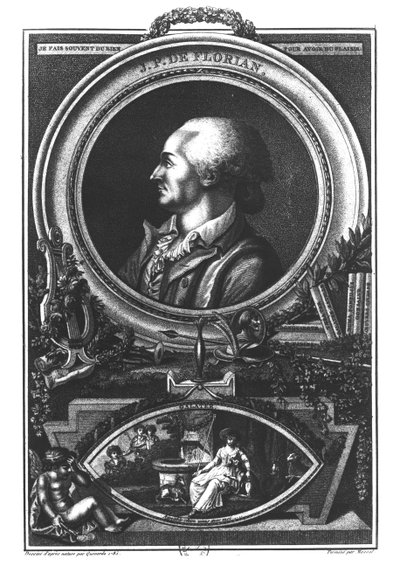 Jean-Pierre Claris de Florian (1755-94) gravé par Massol, 1785 - Francois Maria Isidore Queverdo
